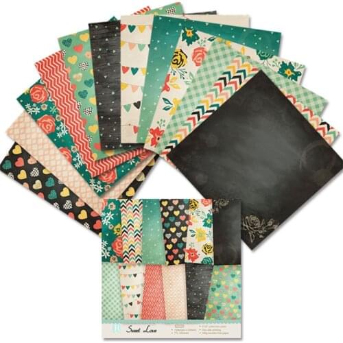 24Pcs/Lot Color Love Retro Material Papers DIY Scrapbooking Album Diary Gift Decorative Paper Scrapbooking Paper