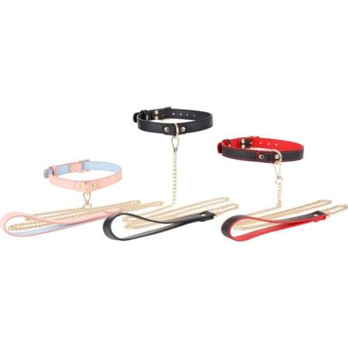 3 Colors Leather Collar Bdsm Erotic Adult Game Sex Accessories Adult Bondage Cowhide Sexy Collar Sex Toys For Women Couples