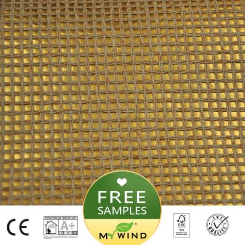 3D wallpapers designs european vintage wall papers bedroom 2019 MY WIND Golden thread Luxury Wallpaper Paper weave grasscloth