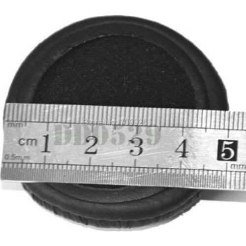 Linhuipad 50pcs=25pairs Durable Leatherette Ear Cushions Pads 5cm Replacement Headset Earpads 50mm Sponge Cushions For ATH-FW3