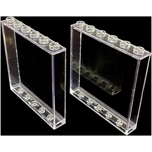 6PCS Wall Element Window Building Blocks Compatible Major Brand Kids Toys 1x6x5 59349 Early Learning MOC Education Gifts