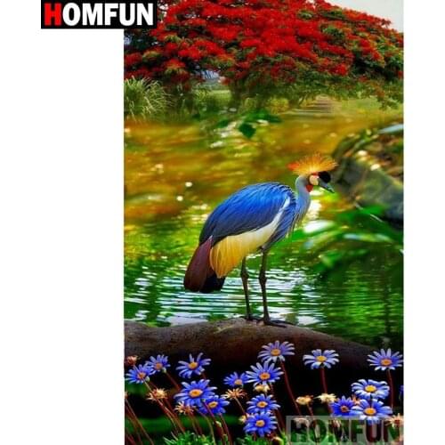HOMFUN Full Square/Round Drill 5D DIY Diamond Painting "Animal bird" 3D Diamond Embroidery Cross Stitch Home Decor A18957