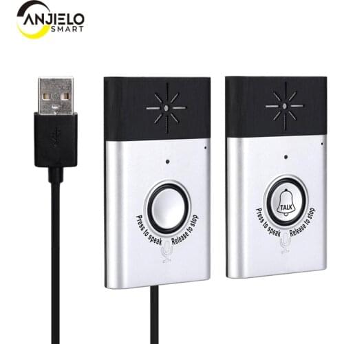 Smart Home Security Door Bell Wireless Voice Intercom Doorbell 2-way Talk Monitor with Outdoor Unit Button Indoor Unit Receiver