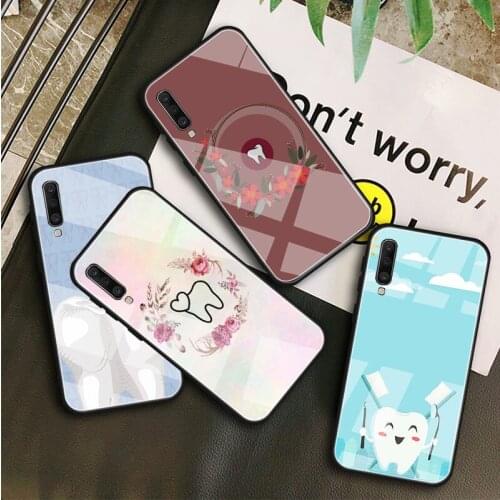 Teeth Dentist Tempered Glass Case For Samsung Galaxy A10S A10E A20S A20E A30S A40 A50S A60 A70 A80 A90 A6 A7 A8 Shell