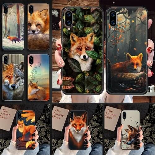 Anime Funny Foxs Lovely Phone case For Huawei Honor 6 7 8 9 10 10i 20 A C X Lite Pro Play black trend waterproof art shell soft