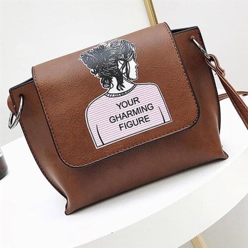 Coofit Vintage Shoulder Bag Female Fashion Beauty Printing Day Pack For Lady Girls Crossbody Satchel Bags For Women sac a main