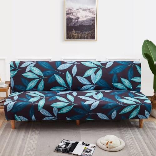 Elastic Stretch Sofa Slipcovers Anti-dirty Tight-wraped Armless Folding Sofa Bed Cover for Living Room