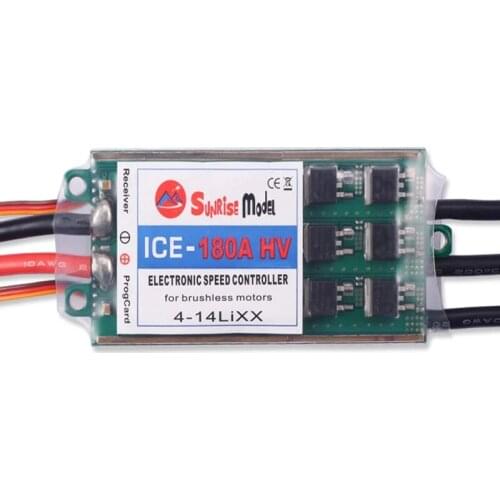 SunriseModel ICE 120A 180A HV Electronic Speed Controller ESC 4-14S for Brushless Motor RC Model Helicopter Airplane DIY Parts