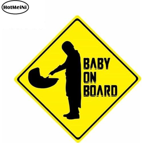 HotMeiNi 13cm For Baby On Board Car Truck Decal Laptop Car Stickers Personality Graphics Air Conditioner Decoration