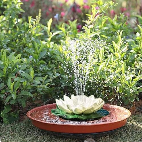 Simulation Simulation lotus fountain Solar Waterscape Garden Floating Flower Fountains For Bird Bath, Fish Tank Garden Decor