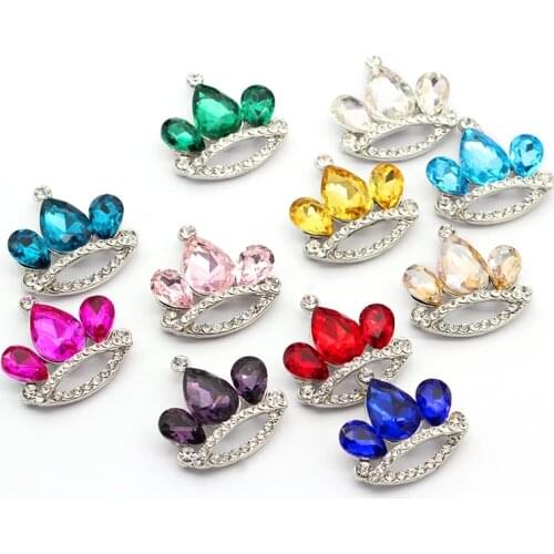 XiChuan Glitter Alloy Crystals Crown Setting Beads Sew on Rhinestone Accessories clothes for Decoration Diy for Clothing Fabric