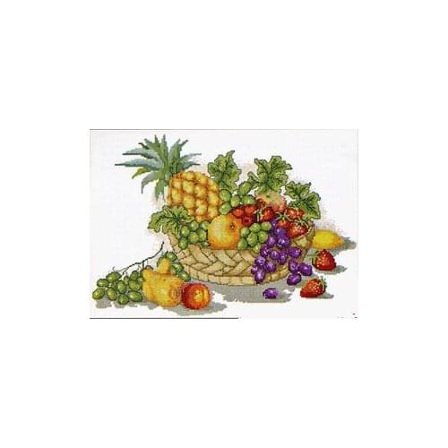Fishxx Cross Stitch Kit S006 Fruit Basket Restaurant Fruit And Vegetable Hand Embroidery Package