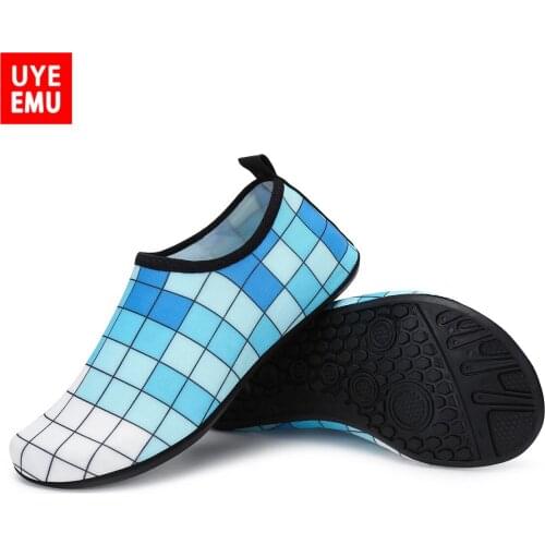 UYEEMU Beach Socks Shoes Men And Women Diving Snorkeling Swimming Non-Slip Anti-Cutting Barefoot Wading Shoes Summer Size 34-47