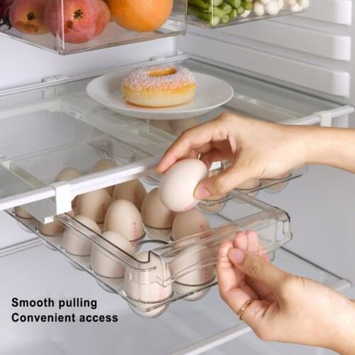 Newest Arrival Refrigerator Storage Box Portable Basket Large Capacity Vegetables Egg Fruit Holder Clipping Hanging Drawer