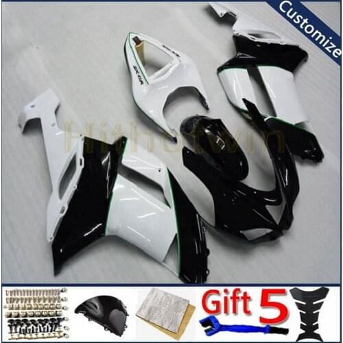 Motorcycle fairing For ZX-6R 2007-2008 ZX636 07 08 ZX6R Body Kit motor panels Injection mold black white