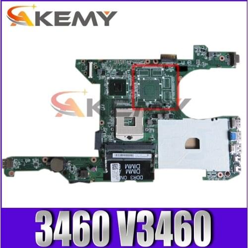 Original Laptop motherboard For DELL Vostro 3460 V3460 P33G Mainboard CN-0JK5GY 0JK5GY DA0V08MB6D1 SLJ8C