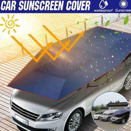 Garden Summer Car Cover Sun Shade Cover Car Protection Umbrella Oxford Cloth UV Resistant Foldable Car Tent Roof Anti-UV Protect