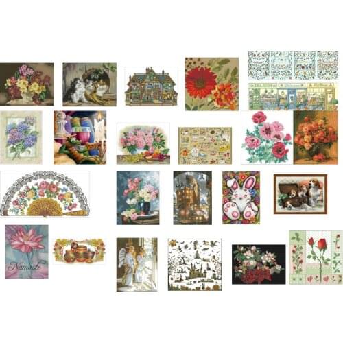 Girls scenery news 25 photoes choose , 100% cotton threads Cross stitch sets styles Lovely Counted Cross Stitch Kit 4 1