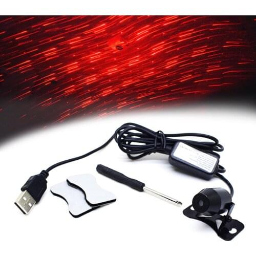 Valentines Day Ambient Light Night Flying meteor Light USB RED LED Car Interior Ambient Decoration