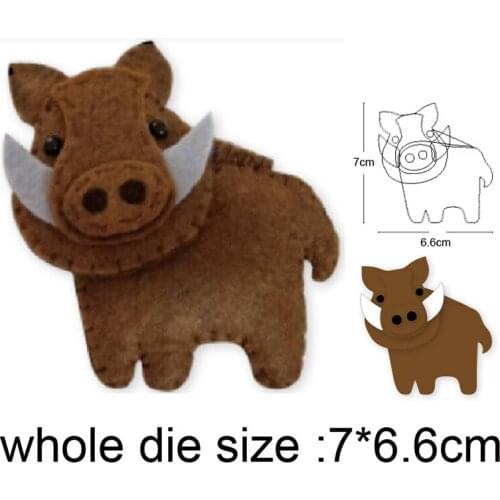 Stitching Rhinoceros Pig Metal Cutting Dies for DIY Scrapbooking Hand-on Embossing Die Cut Craft Paper Card Making Stencils dies