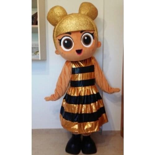 Hot sale Adult baby queen bee mascot costume cartoon mascot suit custom mascot dress fancy dress costumes party costumes