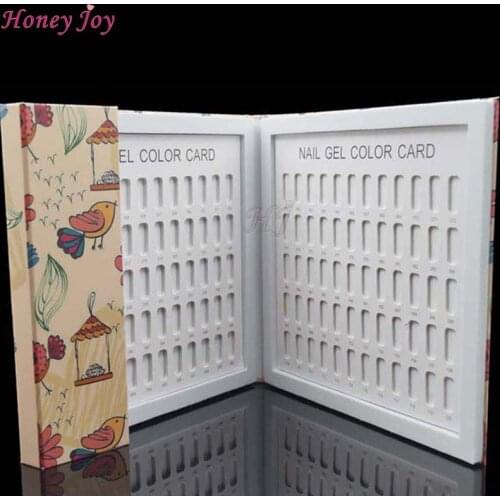 1PC Cartoon Flower Bird Professional 120 Colors Lovely Nail Gel Polish Display Card Book Chart Nail Art Salon Set