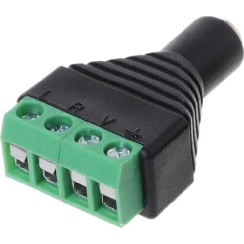 3pcs 3.5mm 1/8" Stereo Plug TRRS Female To 4 Screw AV Terminal Block Connector