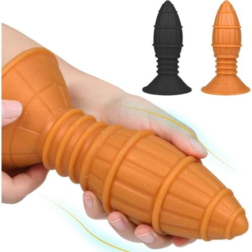 New Huge Soft Thread Stimulation Anal Plug Prostate Massager Dildo Butt Plug Climax Masturbate Anal Expander Sex Toys For Couple