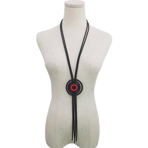 JID Multilayer Neck Chain Big Circle Long Pendant Necklace Ethnic Elegant Body Jewelry On The Neck For Women Trendy Gift New