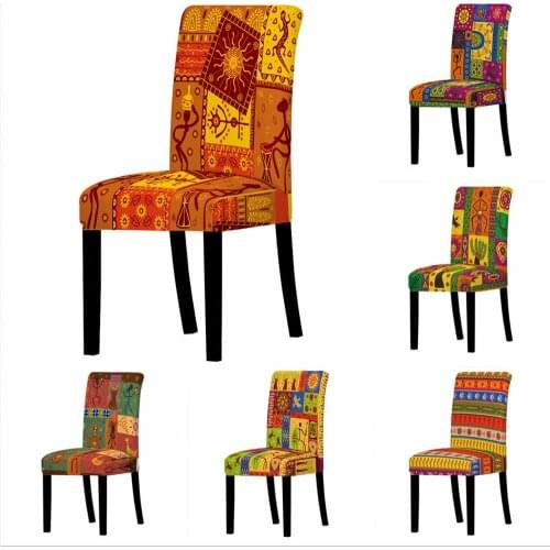 Mandala Spandex Chair Covers Bohemia Stretch Seat Cover Slipcovers For Dining Room Anti-dirty Kitchen Seat Case For Banquet