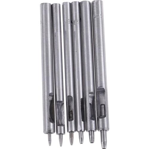 DIY Handmade Belt Punching Leather Hole Punch Hollow Drilling Tools Leather Handicraft Puncher Set Leather Tool 0.8MM-2.5MM