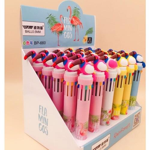 Long Mouth Flamingo 10 Colors Chunky Ballpoint Pen School Office Supply Gift Stationery Papelaria Escolar