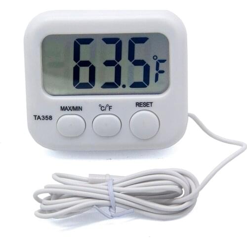 Refrigerator Aquarium Kitchen Electronic LCD Max-Min Thermometer Digital Thermo Temperature Meter with Probe Sensor Cable