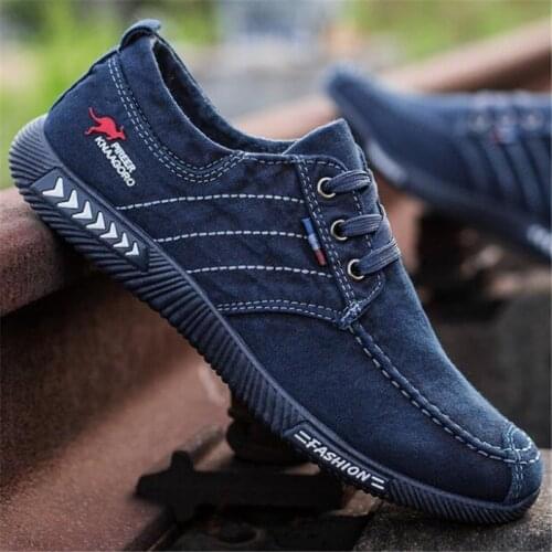 Fashion Denim Men Canvas Shoes male Summer Mens sneakers Slip On Casual Breathable Shoes Loafers Chaussure Homme 8896