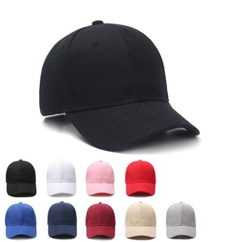 MYZOPER MOQ10pcs 2019 Fashion Custom LOGO Solid Color Baseball Cap Visor Casual Tide Unisex Adjustable Adult Cap Summer Hat