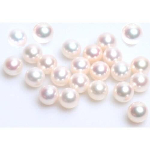 MADALENA SARARA Genuine Pearl 3-7mm AAA Freshwater Pearl Round Natural White Good Quality Brightness Luxury Pearl Bead 10g