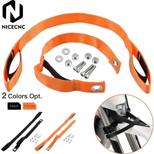 NICECNC Front Rear Holding Fender Pull Straps For KTM 125 200 250 300 350 450 500 530 EXC EXCF SX SXF XC-W XCFW XC XCF 2004-2015