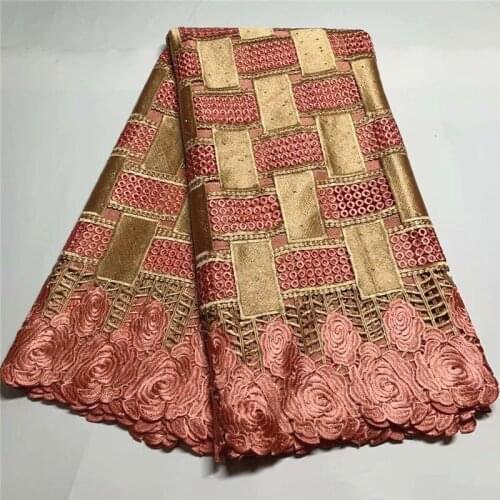 Nigeria lace fabric 2021 high quality lace materials robe de mariée dentelle guipure dentelle africain cord lace fabric 5yard