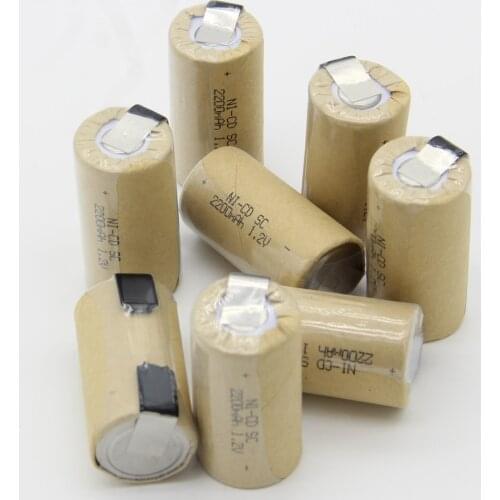 Nickel sheets 2200mAh NICD sub C battery akkus 1.2V SC batteries soldering tape welding tabs rechargeable for power tools