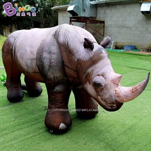 Personalized 3 Meters Long Animal Theme Giant Inflatable Rhino for Decoration Toys BG-C0585