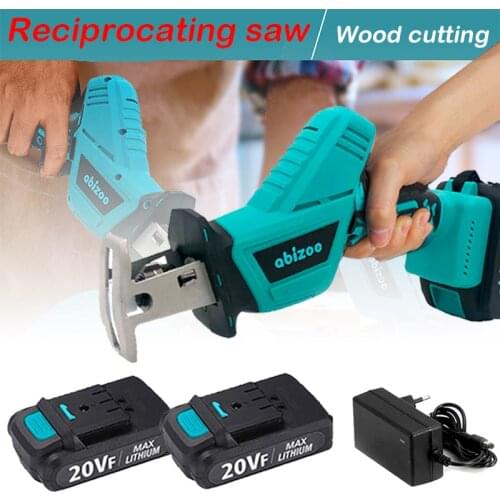 One-Handed Cordless Reciprocating Saw 20V Lithium-Ion Battery Electric Sabre Saw Portable for Metal Wood Cutting Chainsaw