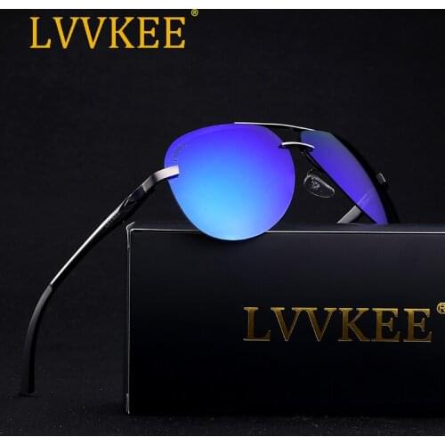 Aluminum magnesium polarized sunglasses for men women uv400 high quality 2020 Half frame male blue shades driver