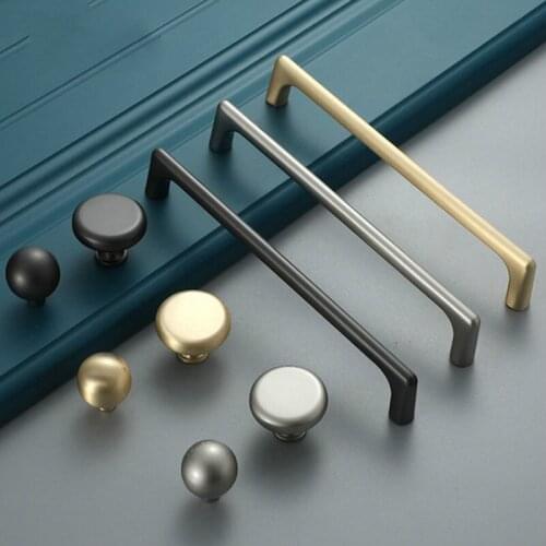 Hole Distance 128 Zinc Alloy Pearl Gray Gold Cabinet Handle Solid Drawer Knobs Kitchen Cupboard Door Pulls Furniture Handle knob