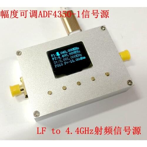 ADF4351 phase locked loop signal source Frequency synthesizer with cavity 30DB amplitude dynamic range