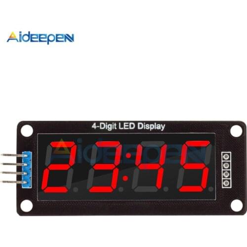 5pcs TM1637 4-Digit 0.56" RED LED Display Tube Decimal 7 Segments Clock Double Dots Module 0.56 inch For Arduino
