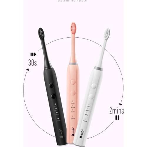 Toothbrush Sonic Wave Rechargeable Top Quality Smart Chip Toothbrush Head Replaceable Whitening Healthy Best Gift