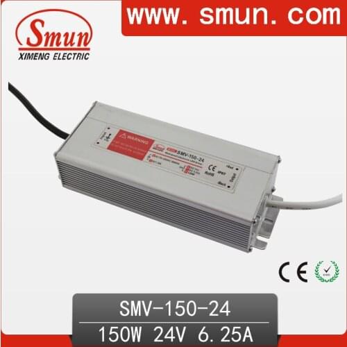 150W 24V 6A IP67 Switching Power Supply Waterproof LED Driver Hot Sale with CE ROHS SMV-150-24