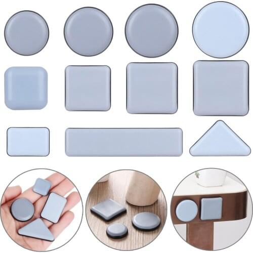 4Pcs Furniture Leg Slider Pads Self-Adhesive Anti-abrasion Chair Feet Mats Floor Protector Sofa Slider Mat Furnishing Fittings