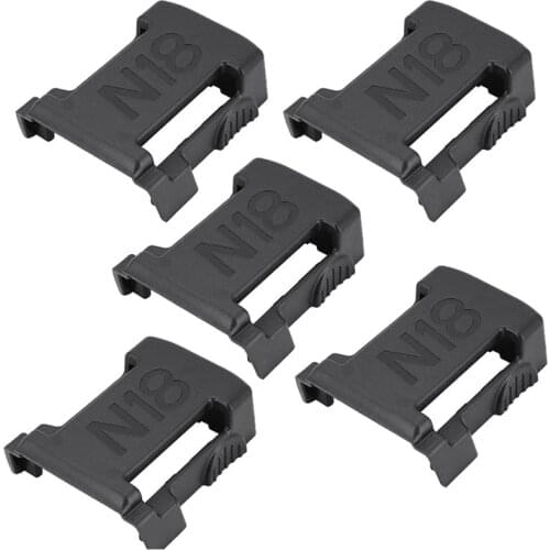 5 Pcs Battery Holder,Wall Battery Mounts for 18V Battery ,Used As a Dust Cover,Light and Portable,Black