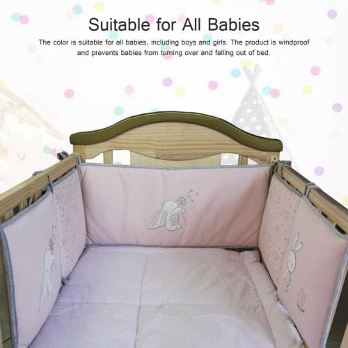 5PCS Cartoon Crib Fence Cute Cotton Baby Crib Bumper Bed Accessories Baby Crib Fence Anticollision And Anti-drop Bumper NEW